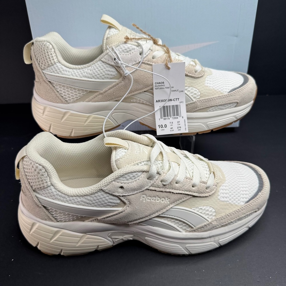 Reebok Chaos Running Shoes Womens 10 Natural Tan Tan AR30303W-CTT FuelFoam NEW
